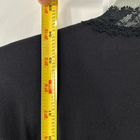 NWT Savage X Fenty By Rihanna Black Lace Trimmed Robe Size M/L Sexy Lingerie - Picture 8 of 11